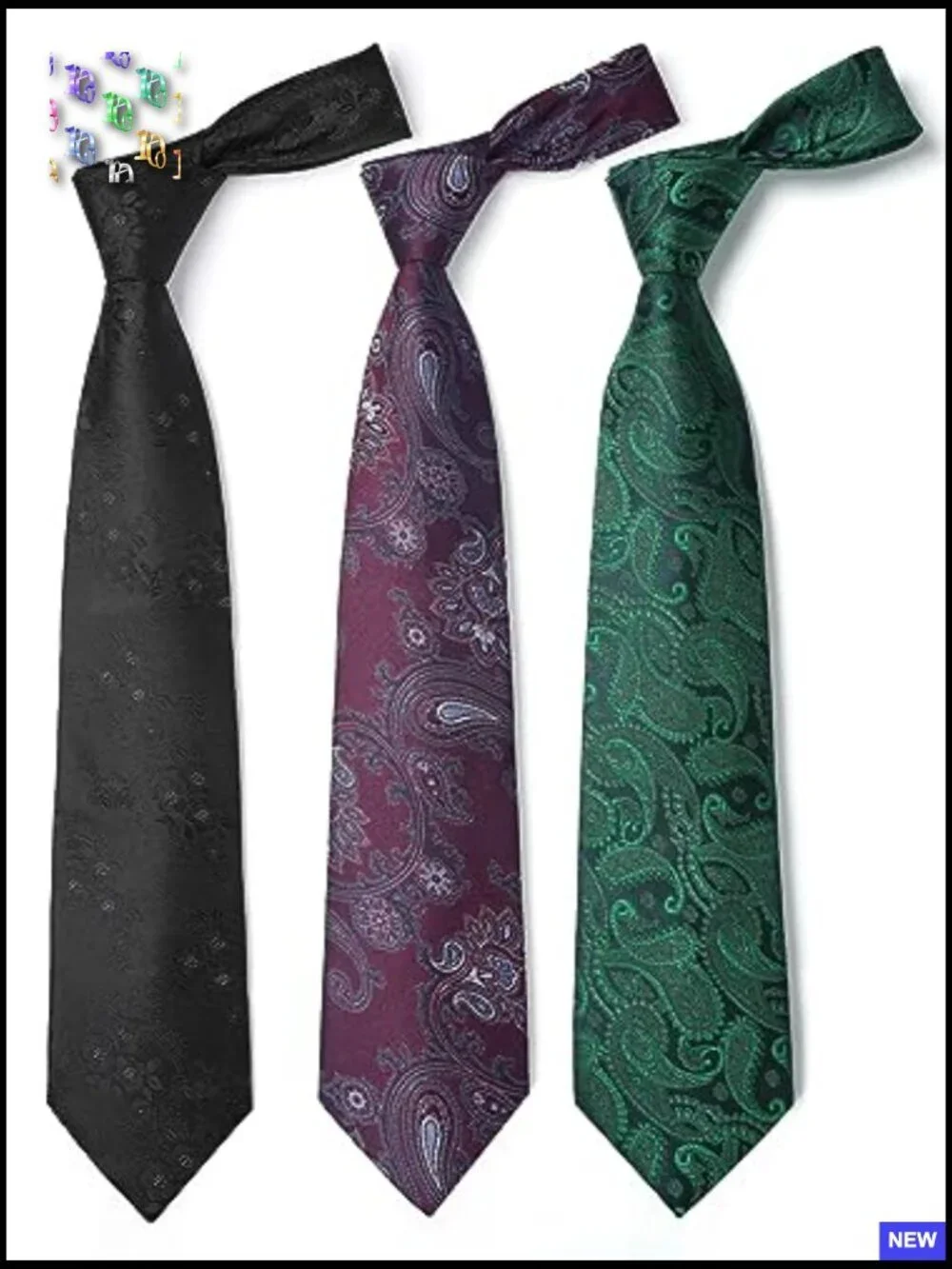 Microfiber Tie Set Formal Business Elegant Wedding Pocket Square Collection